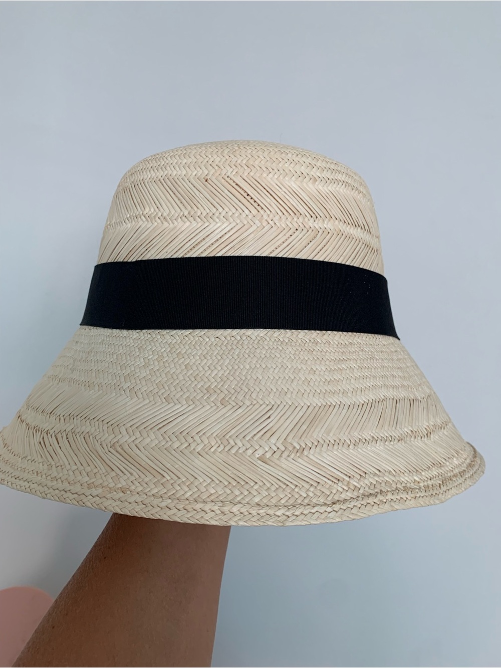 WANA Cream Straw Hat with Black Band - Women's Accessory